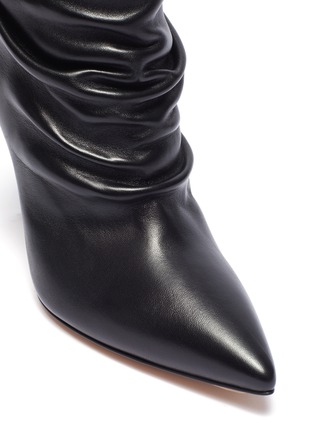 Detail View - Click To Enlarge - GIANVITO ROSSI - 'Cyril' ruched leather ankle boots