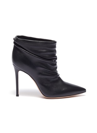 Main View - Click To Enlarge - GIANVITO ROSSI - 'Cyril' ruched leather ankle boots