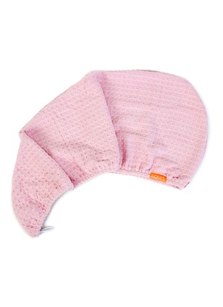 Main View - Click To Enlarge - AQUIS - Waffle Luxe Hair Turban – Millennial Pink
