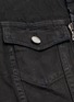 - AMIRI - 'MX2' pleated leather patch denim jacket