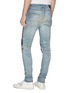 Back View - Click To Enlarge - AMIRI - 'MX2' pleated leather patch jeans