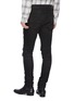 Back View - Click To Enlarge - AMIRI - 'MX1' pleated leather patch skinny jeans