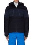 Main View - Click To Enlarge - AZTECH MOUNTAIN - 'Multi Nuke Suit' panel hooded waterproof wool padded puffer jacket
