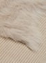 Detail View - Click To Enlarge - KARL DONOGHUE - Lambskin shearling panel cashmere rib knit scarf