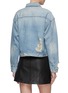 Back View - Click To Enlarge - 3X1 - Distressed oversized cropped denim jacket