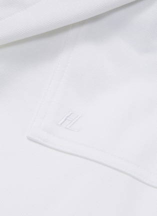  - HELMUT LANG - Logo embroidered split back hoodie