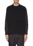 Main View - Click To Enlarge - THE VIRIDI-ANNE - Contrast sleeve button shoulder flap pocket sweatshirt