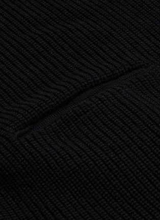  - THE VIRIDI-ANNE - Zip side asymmetric hem wool turtleneck sweater