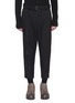 Main View - Click To Enlarge - THE VIRIDI-ANNE - Belted pinstripe cropped wool pants