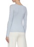 Back View - Click To Enlarge - CRUSH COLLECTION - Cutout button sleeve cashmere-silk rib knit top