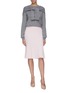 Figure View - Click To Enlarge - CRUSH COLLECTION - Rib knit midi flared skirt