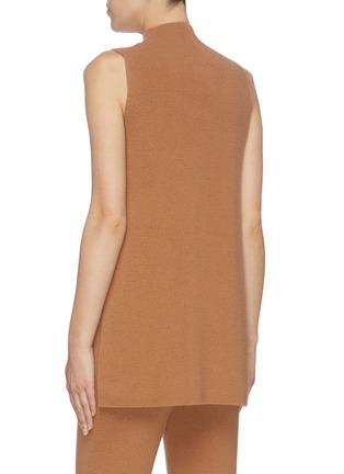 Back View - Click To Enlarge - CRUSH COLLECTION - Sleeveless wool knit turtleneck top