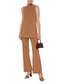 Figure View - Click To Enlarge - CRUSH COLLECTION - Wool knit wide leg pants