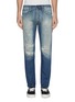 Main View - Click To Enlarge - DENHAM - 'Razor' rip-and-repair slim fit jeans
