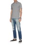 Figure View - Click To Enlarge - DENHAM - 'Razor' rip-and-repair slim fit jeans