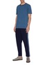 Figure View - Click To Enlarge - DENHAM - 'Carlton' stripe outseam cotton-linen jogging pants