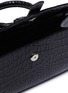 Detail View - Click To Enlarge - COMPLÉT - 'Valery' ring handle mini croc embossed leather clutch