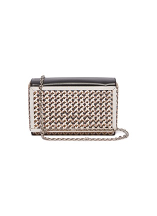 Main View - Click To Enlarge - RODO - Basketweave leather chain box clutch
