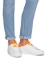Figure View - Click To Enlarge - PS821 - 'Alpha Fluro' neon tongue cutout leather sneakers