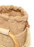 Detail View - Click To Enlarge - ARANÁZ - 'Nona' raffia fringe straw bucket bag