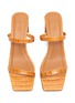 Detail View - Click To Enlarge - BY FAR - 'Tanya' croc embossed leather sandals