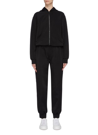Main View - Click To Enlarge - ERES - 'Namaste' hooded jumpsuit