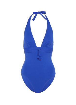 Main View - Click To Enlarge - ERES - 'Oolongcha' tassel halterneck one-piece swimsuit
