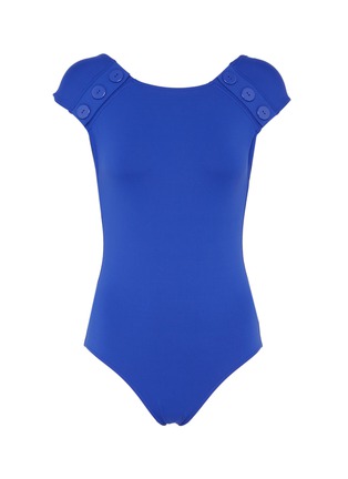 Main View - Click To Enlarge - ERES - 'Somebody' button shoulder one-piece swimsuit