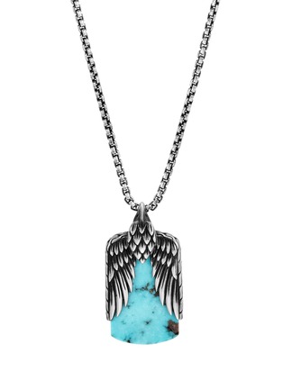 Main View - Click To Enlarge - JOHN HARDY - 'Legends Eagle' turquoise pyrite silver pendant necklace