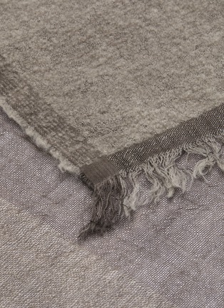 Detail View - Click To Enlarge - DEVOA - Check virgin wool-cotton scarf