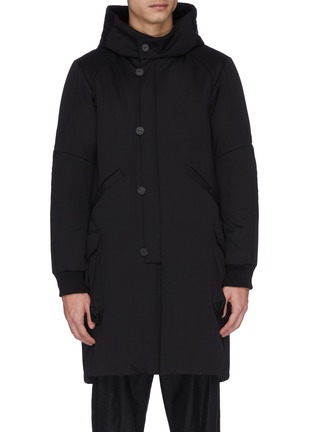 Main View - Click To Enlarge - DEVOA - Panelled hooded wool parka