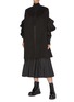 Figure View - Click To Enlarge - VALENTINO GARAVANI - Ruffle sleeve virgin wool-cashmere melton cape coat