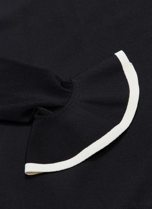  - VALENTINO GARAVANI - Contrast trim ruffle cuff sweater