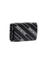 Figure View - Click To Enlarge - BALENCIAGA - 'BB' stripe logo print leather mini wallet