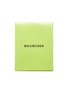 Main View - Click To Enlarge - BALENCIAGA - 'Shopping' logo print neon leather envelope clutch