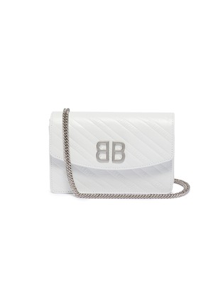 Main View - Click To Enlarge - BALENCIAGA - 'BB' logo embossed leather chain wallet