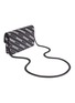 Detail View - Click To Enlarge - BALENCIAGA - 'BB' logo print stripe leather chain wallet