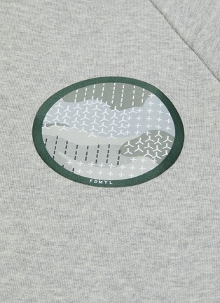  - FDMTL - Logo sashiko patch raglan hoodie