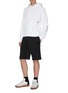Figure View - Click To Enlarge - HELMUT LANG - Pintucked track shorts