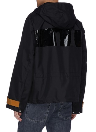 Back View - Click To Enlarge - HELMUT LANG - Contrast stripe hooded jacket