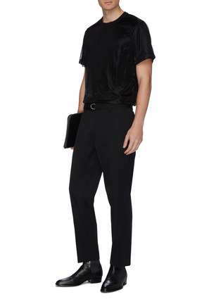 Figure View - Click To Enlarge - HELMUT LANG - Semi sheer overlay T-shirt