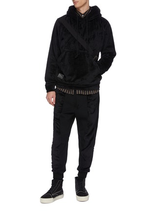 Figure View - Click To Enlarge - SONG FOR THE MUTE - Fleece panel track pants