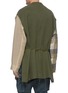 Back View - Click To Enlarge - SONG FOR THE MUTE - Belted contrast sleeve canvas kimono jacket