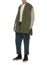 Figure View - Click To Enlarge - SONG FOR THE MUTE - Belted contrast sleeve canvas kimono jacket