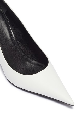 Detail View - Click To Enlarge - BALENCIAGA - 'Square Knife' leather pumps