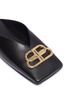 Detail View - Click To Enlarge - BALENCIAGA - 'Double Square' logo plaque leather slides