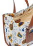 Detail View - Click To Enlarge - LOEWE - x Paula's Ibiza leather logo patch graphic print canvas tote bag