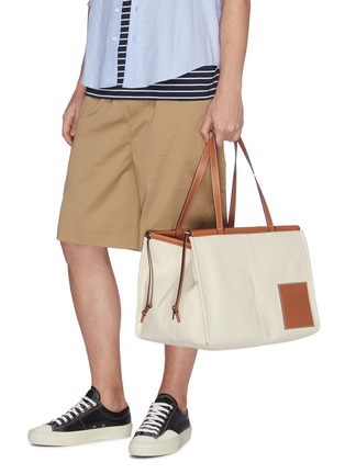 Figure View - Click To Enlarge - LOEWE - 'Cushion' large canvas tote bag