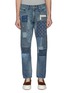 Main View - Click To Enlarge - FDMTL - Mix panel Boro patchwork jeans