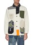 Main View - Click To Enlarge - FDMTL - Patchwork herringbone shirt jacket